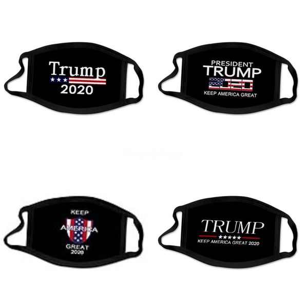 

trump mask usa american president election cotton mout trump letter printed facial protectives#652, Black
