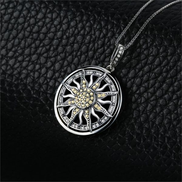 

jewelrypalace celestial sun 925 sterling silver cubic zirconia charm statement pendant necklace women jewelry without a chain y200810
