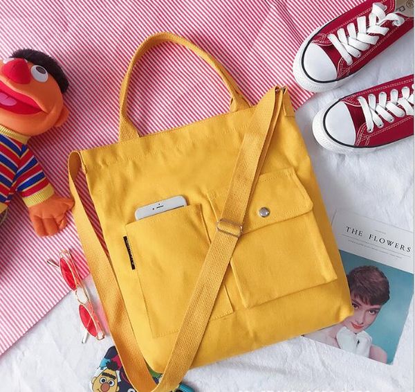 

canvas bag large capacity handbag female cloth bag shoulder messenger