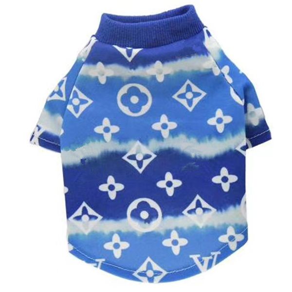 

stylish flower bone dog shirts classic letter pet clothes autumn spring dog coat clothing soft outdoor cat apparel