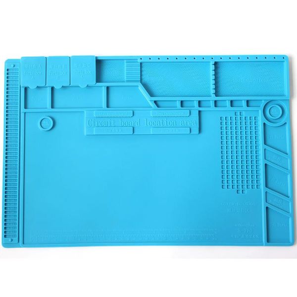 

s-170 изоляция pad жаропрочного кремний паек mat 480 мм x 318 мм рабочей pad стол платформа пайка ремонтные инструменты для ремонта