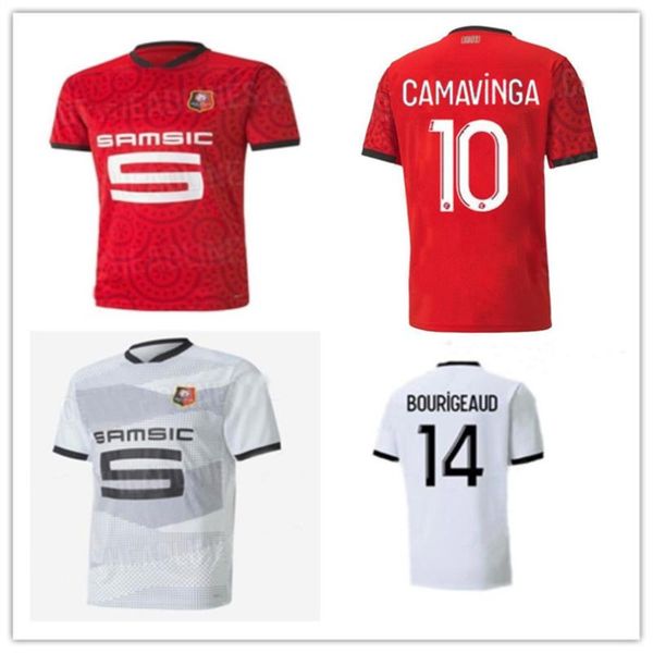 

men 20 21 stade rennais running shirts 2020 2021 raphinha camavinga niang terrier bourigeaud stade rennais fc home away shirts, Black;blue