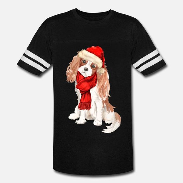 

cavalier king charles spaniel christmas dog t shirt men printing short sleeve o neck vintage crazy authentic spring autumn natural shirt