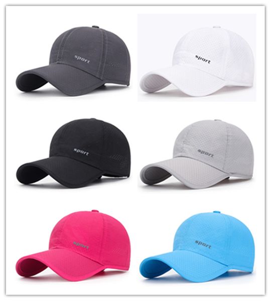 

ms summer laser punching breathable mesh quick-drying hat man leisure outdoor sun hat summer bask in a baseball cap, Blue;gray