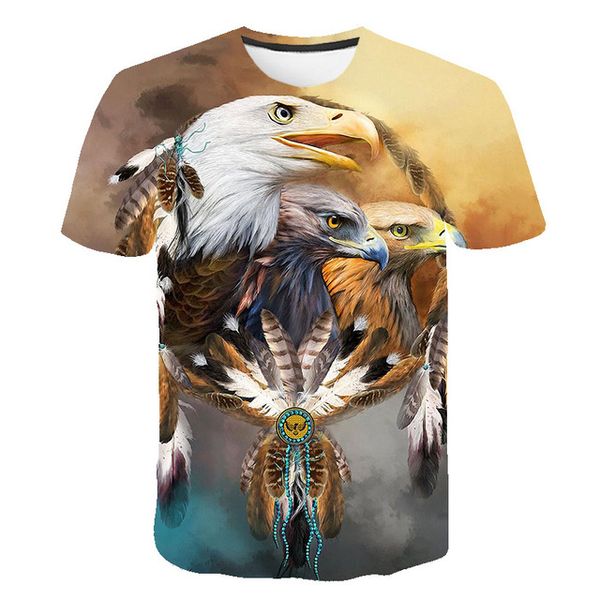 

american animal eagle o collar 3d print shirts plus size humor harajuku men clothing
