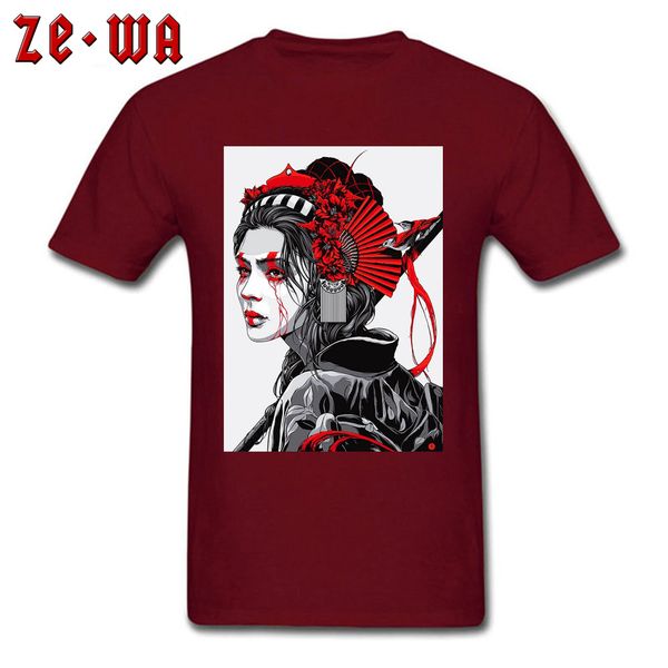 

japanese geisha hairstyle 3d printed prevalent t-shirts warrior classic tshirt image tees for new t shirt high quality