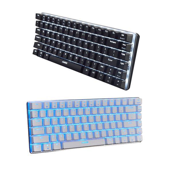 

2x ajazz mechanical keyboard portable 82 keys black switches