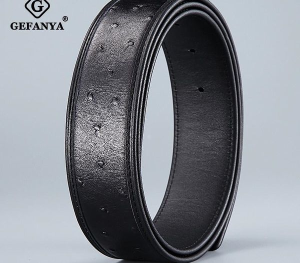 

no buckle mens belts body cowskin genuine leather men smooth belt body male strap pin buckle waistband