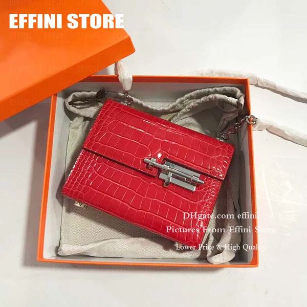 

crocodile grain handbag verrou crossbody bag for women's mini shoulder bag clutch purse new fashion cowhide genuine leather bags