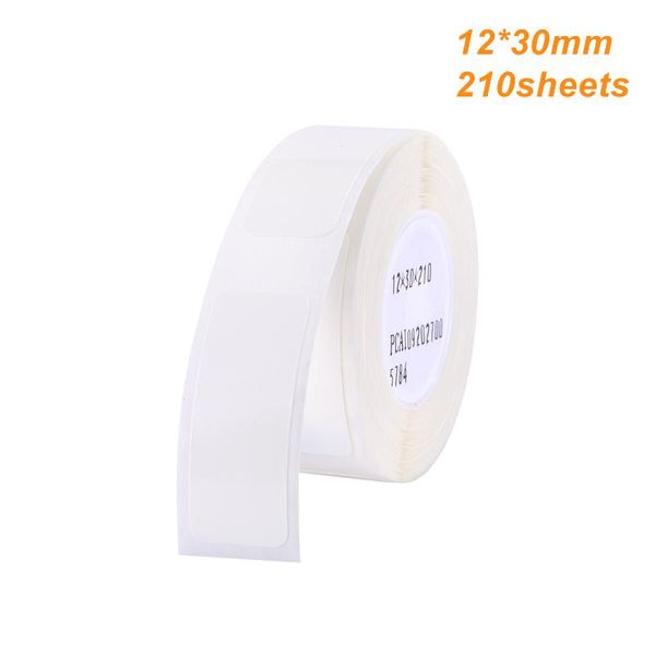 

printers 50 rolls thermal printing label paper barcode price size name blank labels waterproof tear resistant 12*30mm 210pcs/roll