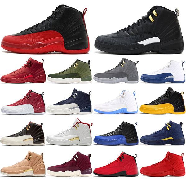 

12s basketball shoes college navy flu game french blue gamma blue michigan mens trainers runner athletics outdoor breathable sport sneakers
