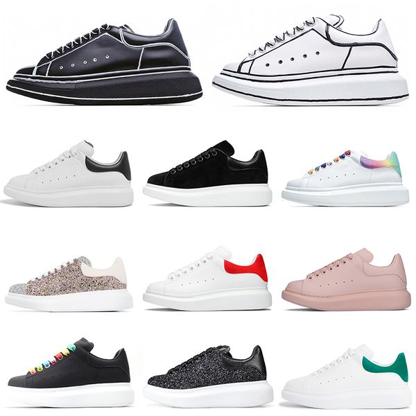 

designer platform sneakers men women fashion luxury shoes black white rainbow red suede leather mens trainer casual sports shoe 36-45
