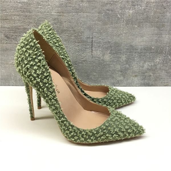 

dress shoes 2021 light green europe america style high fine heels 12cm pointed toe shallow mouth lady party banquet pumps size 3, Black