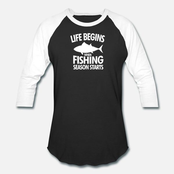 

life begins when fishing season starts t shirt men famous tee shirt size s-3xl famous basic summer formal shirt