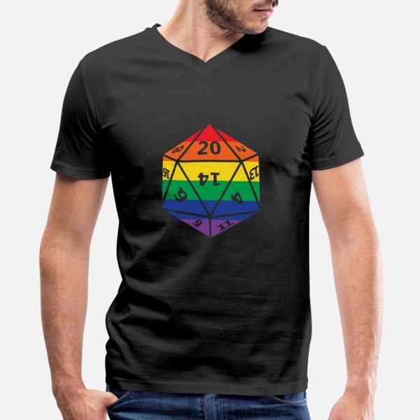 

rainbow d20 dungeons dragons t shirt men create short sleeve s-xxxl loose new style summer normal shirt