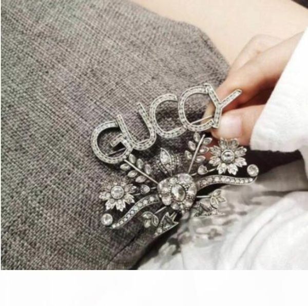 

женского ожерелье rhinestone письма цветок конструктора тавро подвески брошь дизайнер ювелирные изделия верхнего качество, Gray