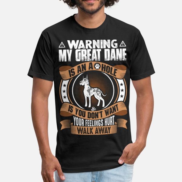 

my great dane is an ahole t shirt men designs cotton s-xxxl slim fit comfortable spring letters shirt