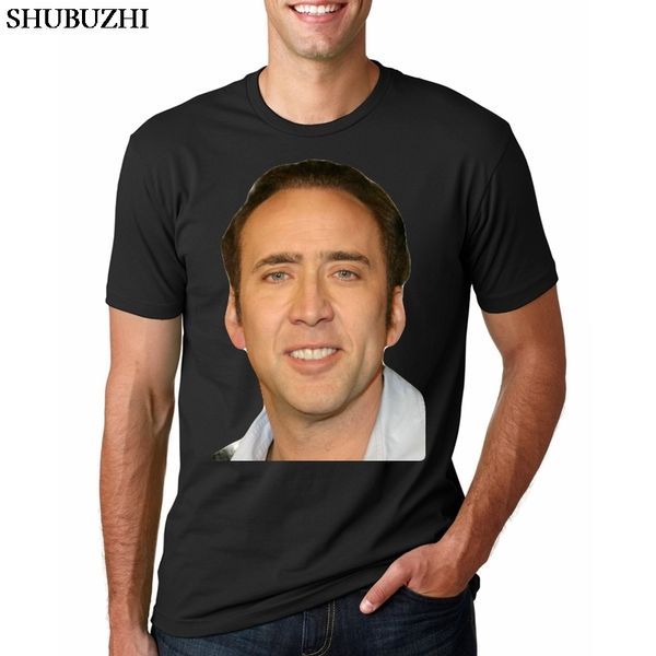 

nicolas cage face off t-shirt men's funny tee t shirt short sleeve teenage natural cotton printed tee plus size