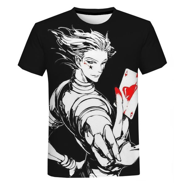 

anime hunter x hunter hisoka summer cartoon 3d print shirts graphic hentai aesthetic men clothing