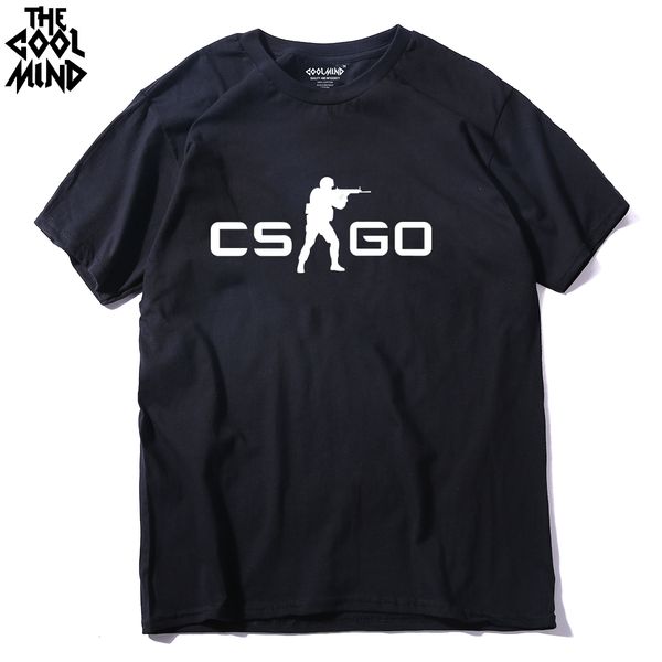 

coolmind cs0111a 100% хлопок cs идут печататься мужчины футболки случайные летние мужские тенниски прикольные футболки с коротким рукавом ле
