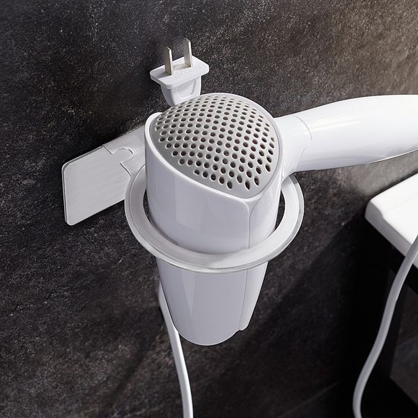 

hair dryer holder stainless steel self adhesive wall mounted bracket durable