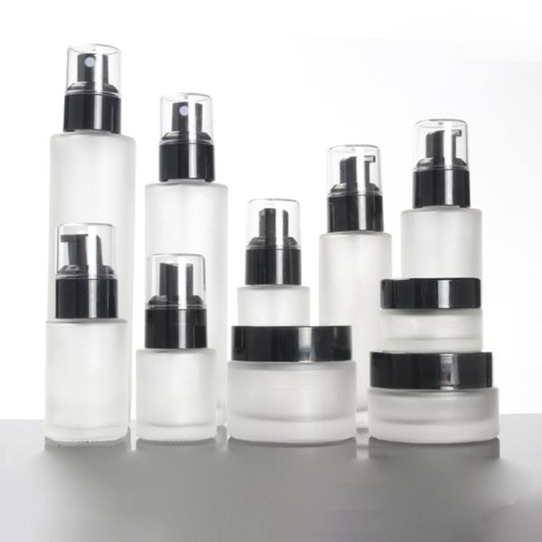 

storage bottles & jars frosted clear lotion pump container,100ml glass spray bottle