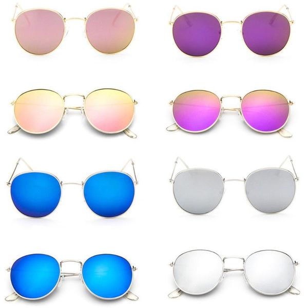

lens retro cool round mirrored fashion sunglasses, White;black