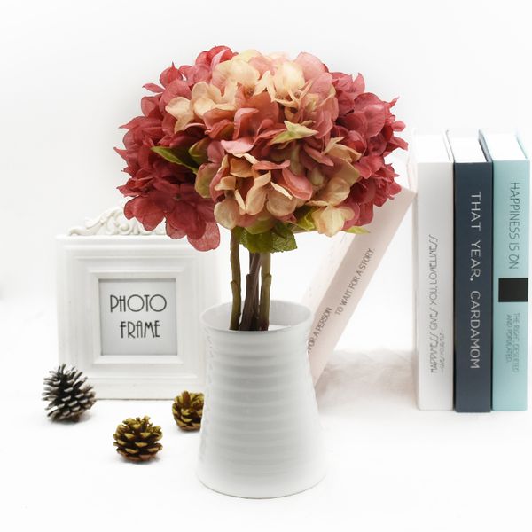 

1 pieces artificial hydrangea bouquet wedding home decoration accessories christmas candy boxes flower arrangement potted plants