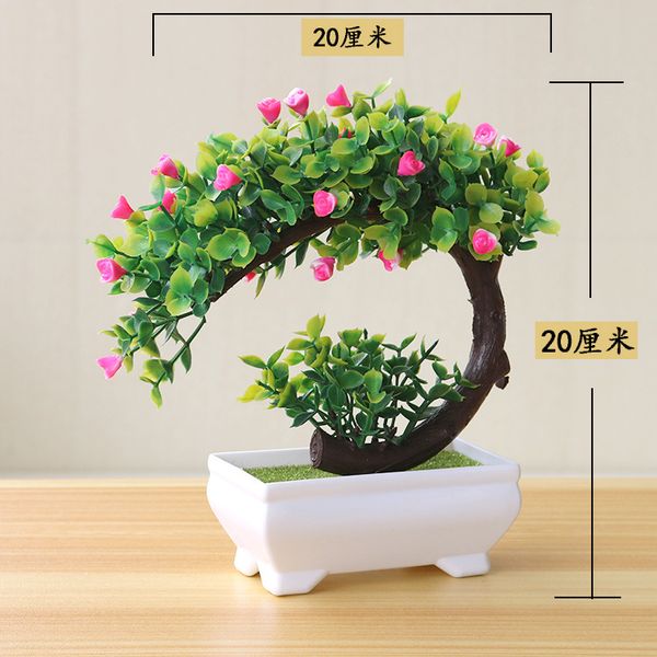 

new artificial plant bonsai small tree pot plant fake flower potted ornaments for home / offic / party l garden decorate