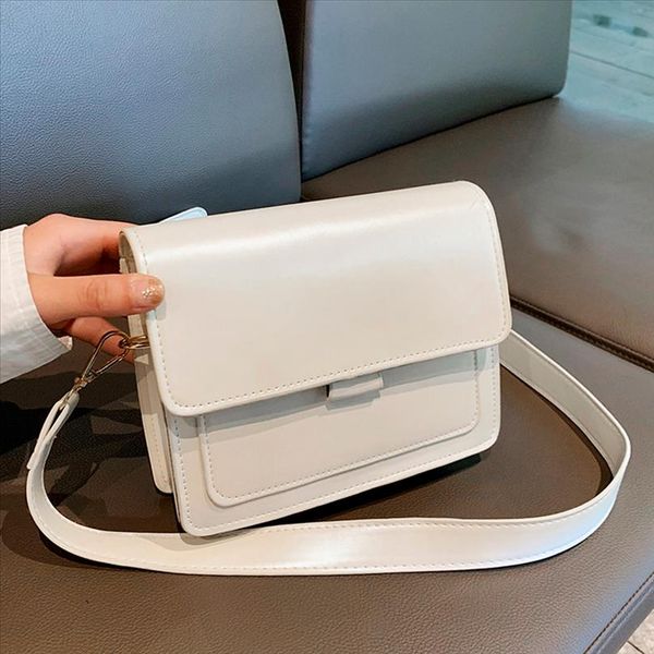 

2020 women wide leather handbags fashion one shoulder small square bag crossbody messenger bag purses and handbags