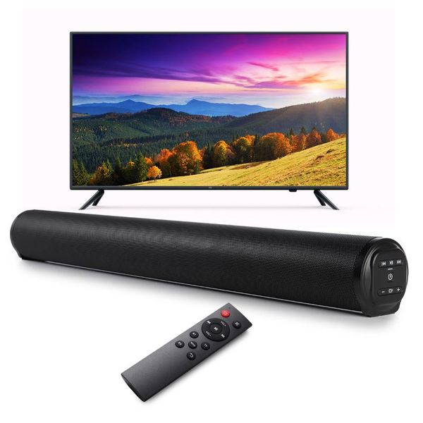 

20w portable wireless soundbar bluetooth speaker powerful 3d music sound bar home theater column 3.5mm aux tf for tv pc