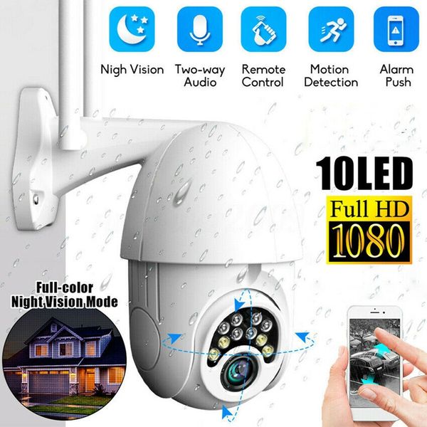 

1080p 10 led ptz ip camera wifi outdoor e wireless wifi security camera pan tilt zoom network cctv surveillance eu plug