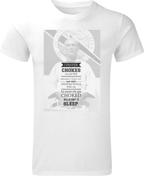 

fashion design helio gracie t-shirt brazilian jiu jitsu bjj martials trains print round neck man