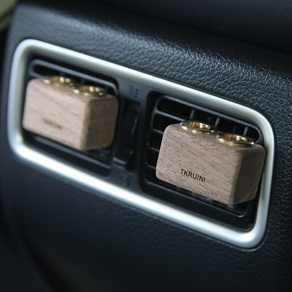 

wood car air freshener original design perfume fragrance vent clip smell the refill vent diffuser