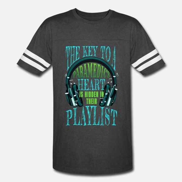

the key to a paramedic heart is hidden in playlist t shirt men custom cotton euro size s-3xl slim graphic basic spring autumn letters shirt