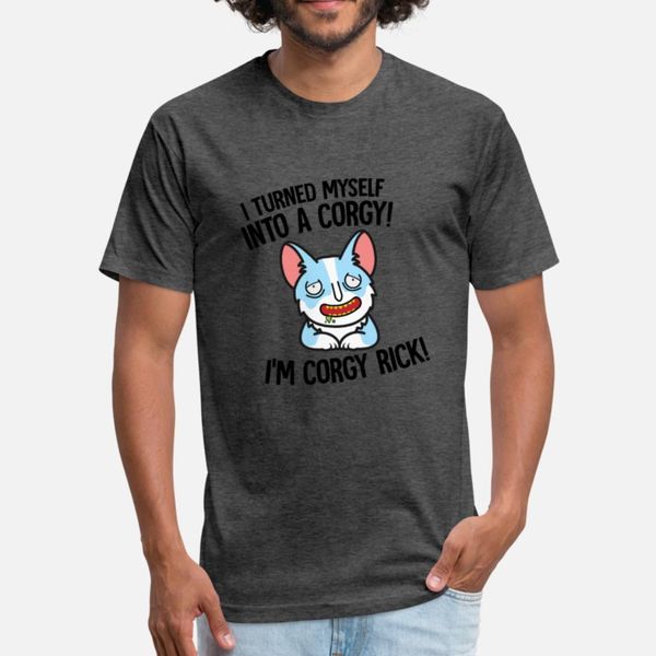 

corgy rick t shirt men gift tee shirt o neck clothes gift casual spring autumn leisure shirt