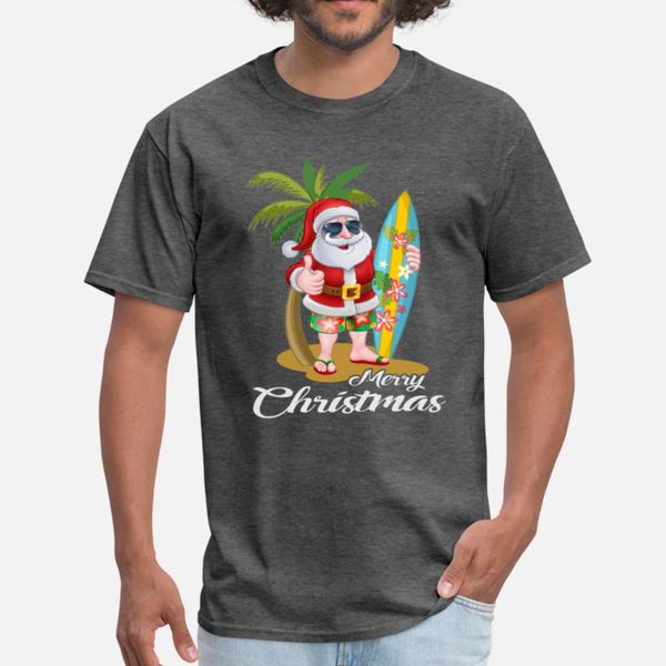 

christmas in july santa surf hawaiian men summer t shirt men knitted tee shirt o neck natural fit humor summer style outfit shirt