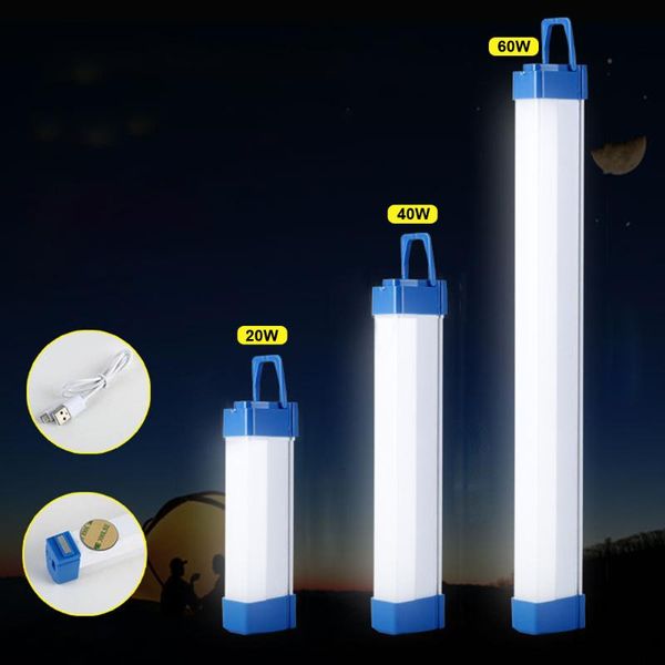 

dimmable led camping lantern with magnet hook uptent light 20w/40w/60w outdoor emergency high power usb charging