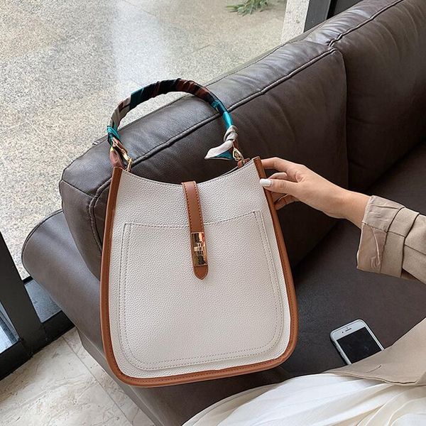

bucket bag silk scarves handbags shoulder bag crossbody classic colours women bag