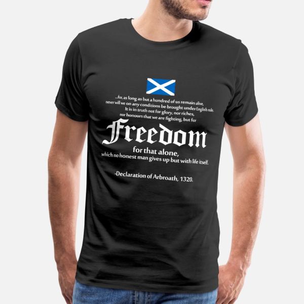 

declaration of arbroath t shirt men customize short sleeve s-xxxl leisure sunlight funny casual spring pattern shirt