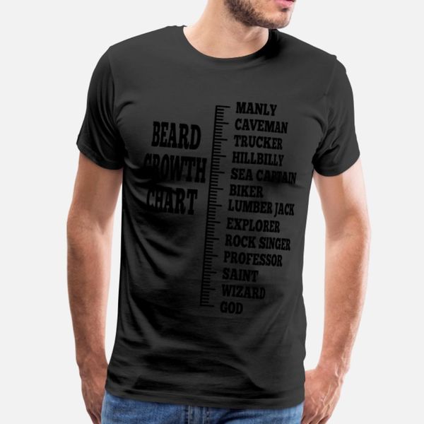 

beard growth chart 2 t shirt men custom tee shirt crew neck letters loose breathable summer style vintage shirt