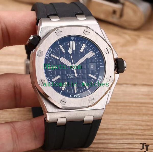 

n8 factory 42mm rubber strap diver 15703 15710 15710st bands asia 2813 mechanical automatic fashion men's watches wristwatches, Slivery;brown