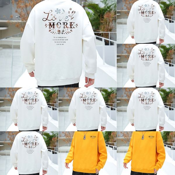 

printed sweater men's round neck long sleeve t-shirt loose round neck men's youth autumn clothing sweatert-shirt sweater zuqfc zuq, Black