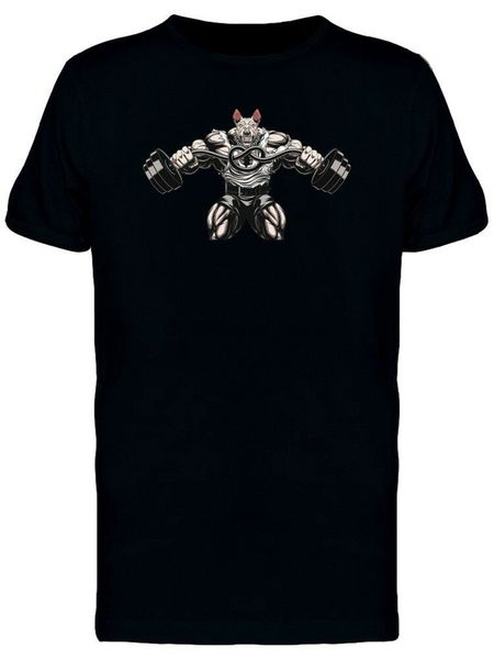 

bullterrier with barbells men tee -image by vintage tee shirt