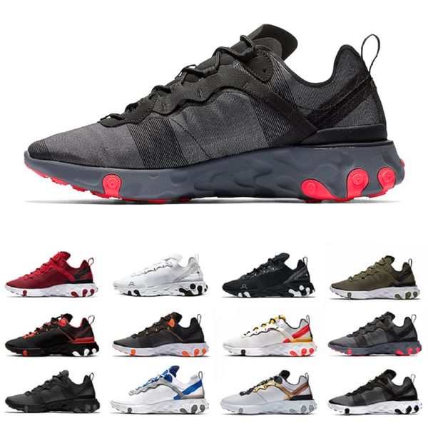 

grateful white react element 55 mens running shoes react 55s script tour yellow taped seams olive men women trainer sports sneakers