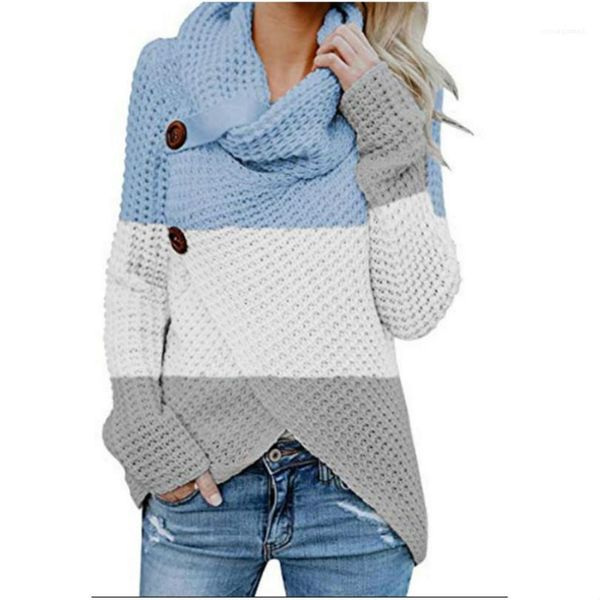 

sweaters fashion womens designer sweaters long sleeve turtle neck ladies clothes striped print female color matching, White;black