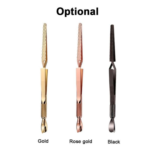 

1pc stainless steel nail art double sided cuticle finger dead skin cut remover pusher manicure pedicure nail care tools