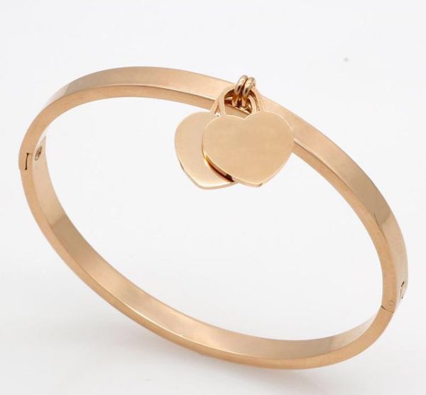 

Have stamps fashion gold Love charm bracelet bangle Armband for lady Design women Party wedding lovers giflry for Bride