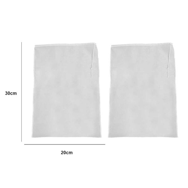 

2pcs food strainer almond nut milk bag nylon cheesecloth fine mesh solid home