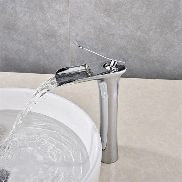 

bathroom sink faucets vogvigo waterfall faucet semi-open nozzle high basin for chrome plating corrosion g1/2